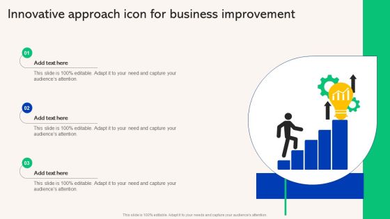 Innovative Approach Icon For Business Improvement Guidelines PDF Innovative Approach Icon For Business Improvement Guidelines PDF