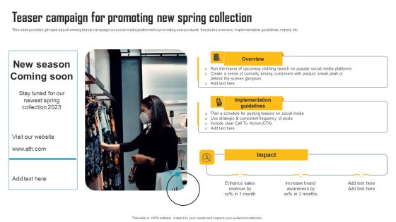 Innovative Marketing Strategy Teaser Campaign For Promoting New Spring Collection Download PDF Innovative Marketing Strategy Teaser Campaign For Promoting New Spring Collection Download PDF