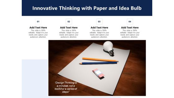 Innovative Thinking With Paper And Idea Bulb Ppt PowerPoint Presentation File Visuals PDF Innovative Thinking With Paper And Idea Bulb Ppt PowerPoint Presentation File Visuals PDF