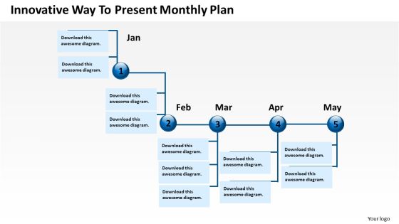 Innovative Way To Present Monthly Plan PowerPoint Templates Ppt Slides Graphics Innovative Way To Present Monthly Plan PowerPoint Templates Ppt Slides Graphics