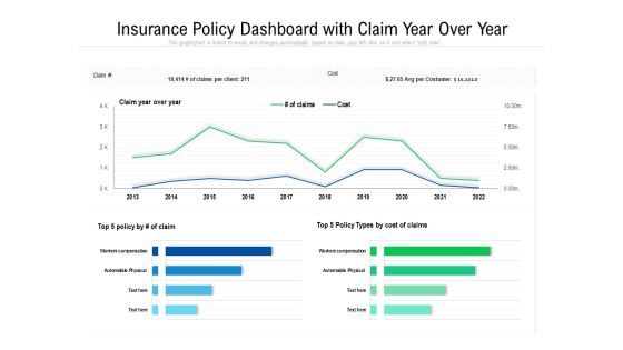 Insurance Policy Dashboard With Claim Year Over Year Ppt PowerPoint Presentation Pictures Brochure PDF Insurance Policy Dashboard With Claim Year Over Year Ppt PowerPoint Presentation Pictures Brochure PDF