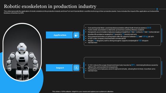 Integrating Robotic Exoskeleton Robotic Exoskeleton In Production Industry Introduction PDF
