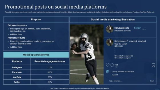 Integrating Sports Marketing Campaign Promotional Posts On Social Media Platforms Brochure PDF Integrating Sports Marketing Campaign Promotional Posts On Social Media Platforms Brochure PDF