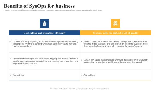 Integrating Sysops To Enhance Process Efficiency Benefits Of Sysops For Business Demonstration PDF Integrating Sysops To Enhance Process Efficiency Benefits Of Sysops For Business Demonstration PDF