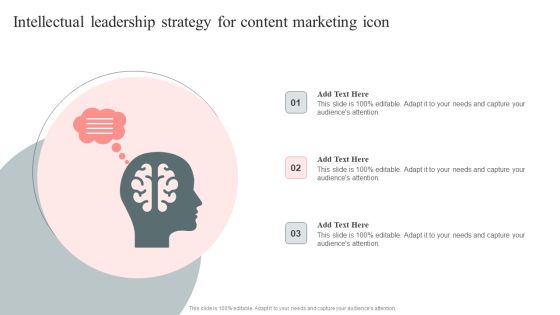 Intellectual Leadership Strategy For Content Marketing Icon Background PDF Intellectual Leadership Strategy For Content Marketing Icon Background PDF