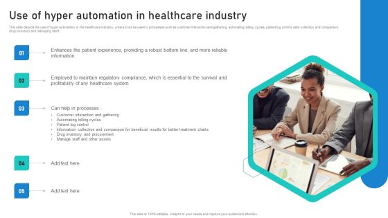Intelligent Process Automation IPA Use Of Hyper Automation In Healthcare Industry Professional PDF
