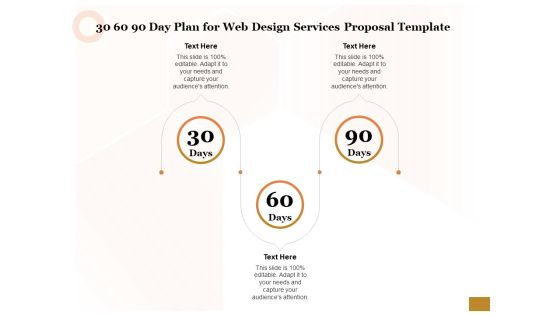 Interface Designing Services 30 60 90 Day Plan For Web Design Services Proposal Template Portrait