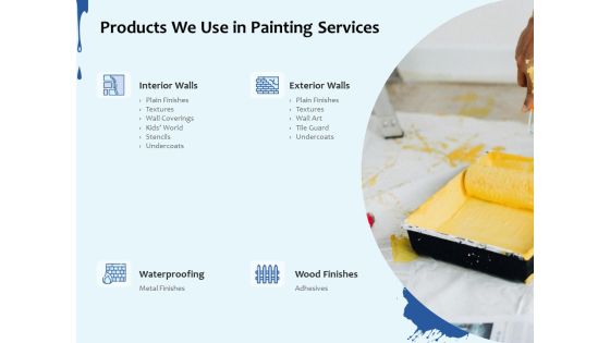 Internal And External Paint Products We Use In Painting Services Ppt Ideas Outfit PDF Internal And External Paint Products We Use In Painting Services Ppt Ideas Outfit PDF
