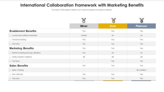 International Collaboration Framework With Marketing Benefits Brochure PDF International Collaboration Framework With Marketing Benefits Brochure PDF