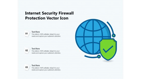 Internet Security Firewall Protection Vector Icon Ppt PowerPoint Presentation Pictures Smartart PDF