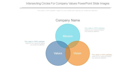 Intersecting Circles For Company Values Powerpoint Slide Images Intersecting Circles For Company Values Powerpoint Slide Images