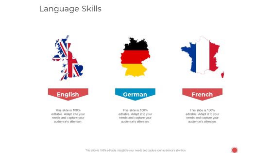 Introduce Yourself Language Skills Ppt Infographics Background Image PDF