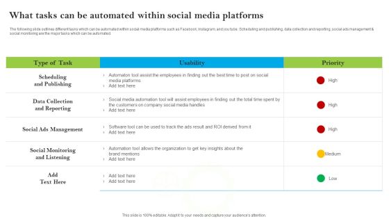 Introducing AI Tools What Tasks Can Be Automated Within Social Media Platforms Diagrams PDF Introducing AI Tools What Tasks Can Be Automated Within Social Media Platforms Diagrams PDF