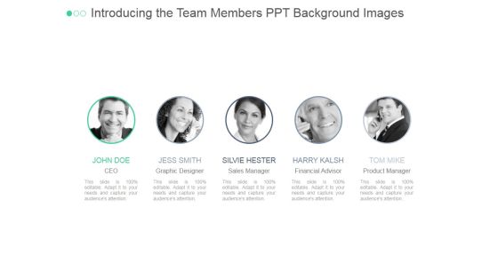 Introducing The Team Members Ppt PowerPoint Presentation Portfolio Introducing The Team Members Ppt PowerPoint Presentation Portfolio