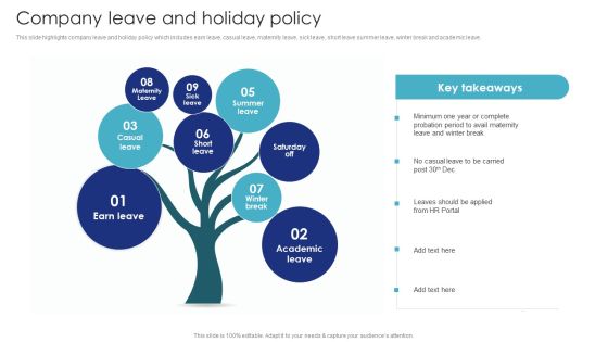 Introduction To Employee Onboarding And Induction Training Company Leave And Holiday Policy Information PDF Introduction To Employee Onboarding And Induction Training Company Leave And Holiday Policy Information PDF