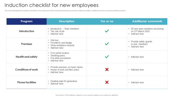 Introduction To Employee Onboarding And Induction Training Induction Checklist For New Employees Guidelines PDF Introduction To Employee Onboarding And Induction Training Induction Checklist For New Employees Guidelines PDF