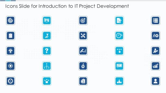 Introduction To IT Project Development Icons Slide For Introduction To IT Project Development Brochure PDF Introduction To IT Project Development Icons Slide For Introduction To IT Project Development Brochure PDF