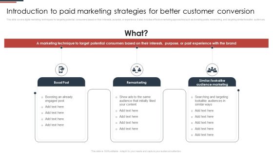 Introduction To Paid Marketing Strategies For Better Customer Conversion Formats PDF Introduction To Paid Marketing Strategies For Better Customer Conversion Formats PDF