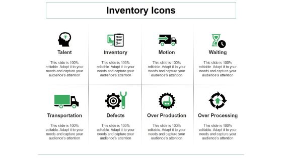 Inventory Icons Ppt PowerPoint Presentation Professional Background
