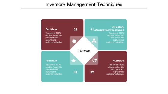 Inventory Management Techniques Ppt PowerPoint Presentation Ideas Design Ideas Cpb