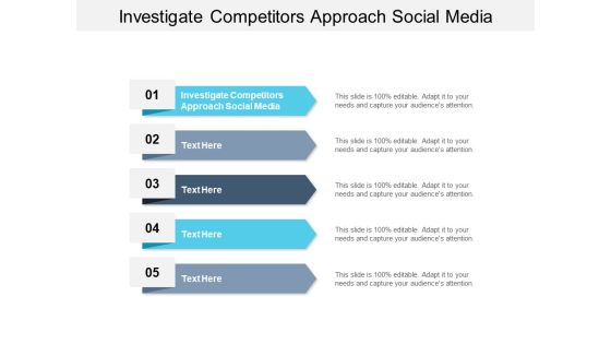 Investigate Competitors Approach Social Media Ppt PowerPoint Presentation Model Format Ideas Cpb Pdf