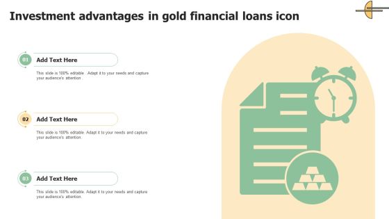 Investment Advantages In Gold Financial Loans Icon Formats PDF Investment Advantages In Gold Financial Loans Icon Formats PDF
