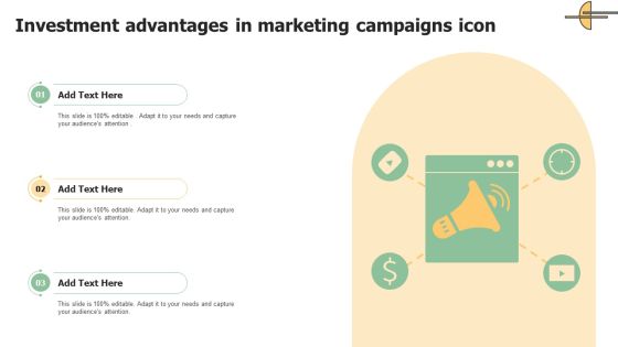 Investment Advantages In Marketing Campaigns Icon Clipart PDF Investment Advantages In Marketing Campaigns Icon Clipart PDF
