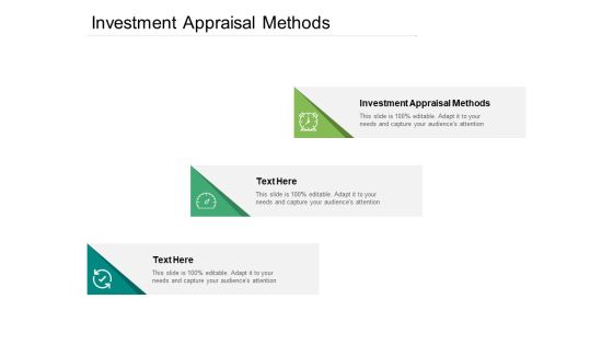 Investment Appraisal Methods Ppt PowerPoint Presentation Pictures Format Cpb Investment Appraisal Methods Ppt PowerPoint Presentation Pictures Format Cpb