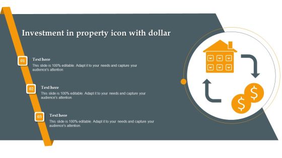 Investment In Property Icon With Dollar Portrait PDF Investment In Property Icon With Dollar Portrait PDF