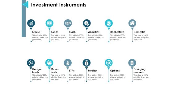 Investment Instruments Ppt PowerPoint Presentation Layouts Outline