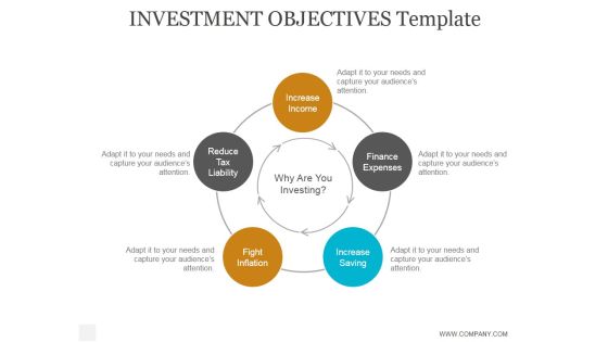 Investment Objectives Template Ppt PowerPoint Presentation Diagrams