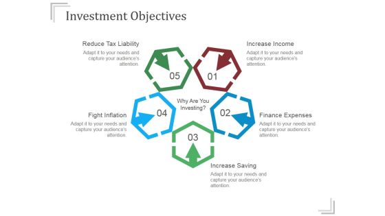 Investment Objectives Templates 1 Ppt PowerPoint Presentation Show Investment Objectives Templates 1 Ppt PowerPoint Presentation Show