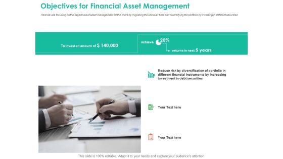 Investment Portfolio Management Objectives For Financial Asset Management Icons PDF Investment Portfolio Management Objectives For Financial Asset Management Icons PDF