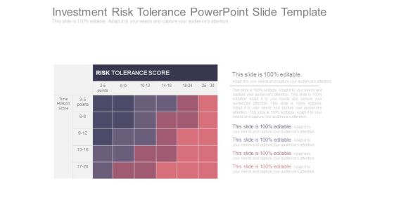 Investment Risk Tolerance Powerpoint Slide Template Investment Risk Tolerance Powerpoint Slide Template