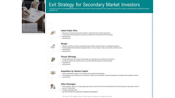 Investor Pitch Deck Collect Capital Financial Market Exit Strategy For Secondary Market Investors Professional PDF Investor Pitch Deck Collect Capital Financial Market Exit Strategy For Secondary Market Investors Professional PDF