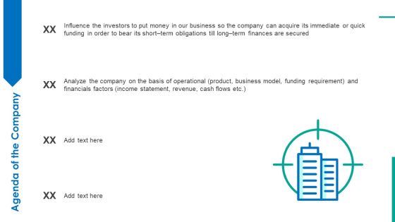 Investor Pitch Deck For Short Term Bridge Loan Agenda Of The Company Ppt PowerPoint Presentation Professional Slides PDF Investor Pitch Deck For Short Term Bridge Loan Agenda Of The Company Ppt PowerPoint Presentation Professional Slides PDF