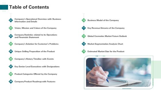 Investor Pitch Deck Generate Start Up Finance Venture Capitalist Table Of Contents Background PDF Investor Pitch Deck Generate Start Up Finance Venture Capitalist Table Of Contents Background PDF