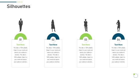 Investor Pitch Deck New Venture Capital Raising Silhouettes Slides PDF