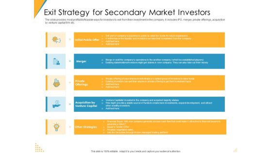 Investor Pitch Deck Post Market Financing Exit Strategy For Secondary Market Investors Microsoft PDF Investor Pitch Deck Post Market Financing Exit Strategy For Secondary Market Investors Microsoft PDF