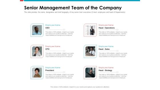 Investor Pitch Deck Public Offering Market Senior Management Team Of The Company Formats PDF Investor Pitch Deck Public Offering Market Senior Management Team Of The Company Formats PDF