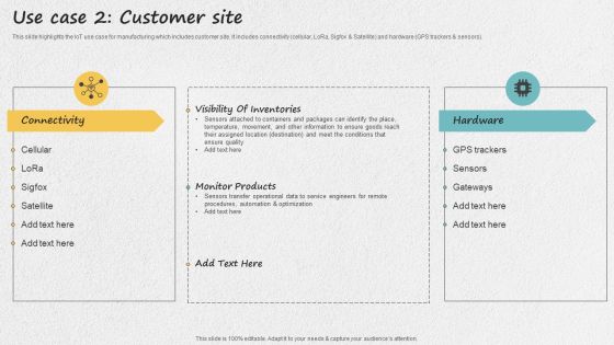 Iot Applications For Manufacturing Industry Use Case Customer Site Microsoft PDF Iot Applications For Manufacturing Industry Use Case Customer Site Microsoft PDF