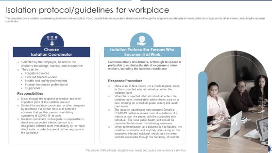 Isolation Protocol Guidelines For Workplace Organization Transformation Instructions Topics PDF