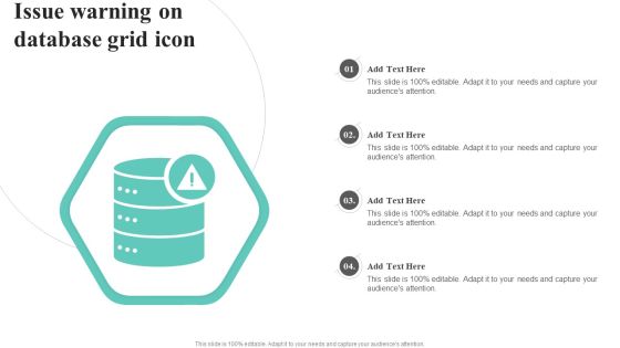 Issue Warning On Database Grid Icon Slides PDF Issue Warning On Database Grid Icon Slides PDF