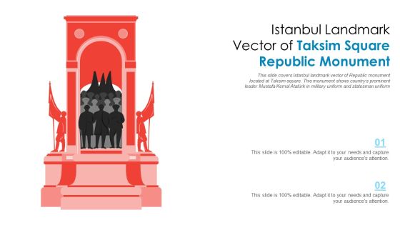 Istanbul Landmark Vector Of Taksim Square Republic Monument PowerPoint Presentation PPT Template PDF