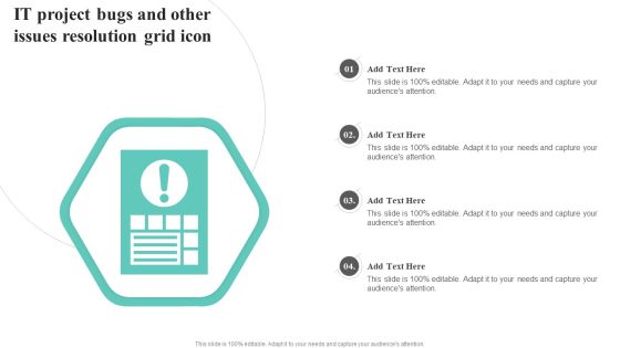 It Project Bugs And Other Issues Resolution Grid Icon Template PDF It Project Bugs And Other Issues Resolution Grid Icon Template PDF