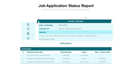 Job Application Status Report Ppt PowerPoint Presentation Icon Model PDF Job Application Status Report Ppt PowerPoint Presentation Icon Model PDF