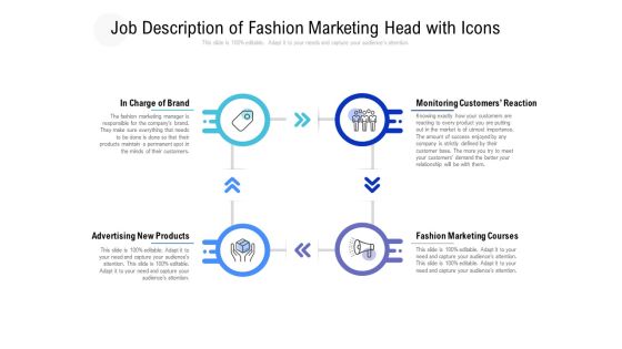 Job Description Of Fashion Marketing Head With Icons Ppt PowerPoint Presentation Infographic Template Vector Job Description Of Fashion Marketing Head With Icons Ppt PowerPoint Presentation Infographic Template Vector