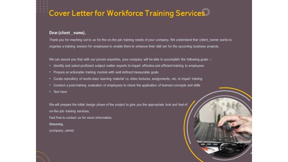 Job Driven Training Cover Letter For Workforce Training Services Ppt Layouts Mockup PDF Job Driven Training Cover Letter For Workforce Training Services Ppt Layouts Mockup PDF