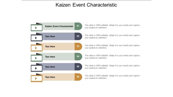 Kaizen Event Characteristic Ppt PowerPoint Presentation Gallery Themes Cpb