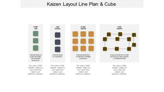 Kaizen Layout Line Plan And Cube Ppt PowerPoint Presentation Inspiration Images